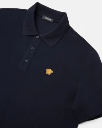 Vyšívané bavlněné polo tričko Vyšívané bavlněné polo tričko