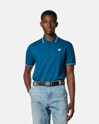 Vyšívané bavlněné polo tričko Vyšívané bavlněné polo tričko