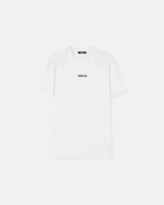 Vyšívané bavlněné tričko slim fit