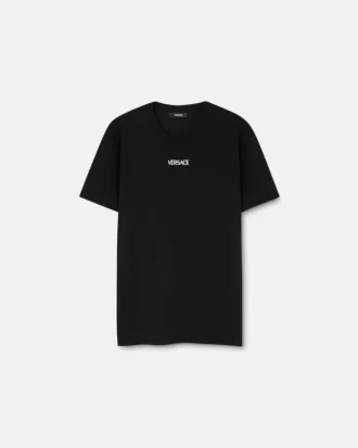 Vyšívané bavlněné tričko slim fit