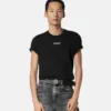 Vyšívané bavlněné tričko slim fit