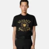 Vyšívané bavlněné tričko slim fit Vyšívané bavlněné tričko slim fit