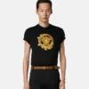 Vyšívané bavlněné tričko slim fit Vyšívané bavlněné tričko slim fit