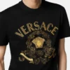Vyšívané bavlněné tričko slim fit Vyšívané bavlněné tričko slim fit
