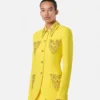 Vázankový vlněný sako s knoflíky Vázankový vlněný sako s knoflíky