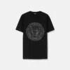 Zdobené bavlněné tričko slim fit