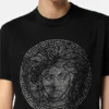 Zdobené bavlněné tričko slim fit